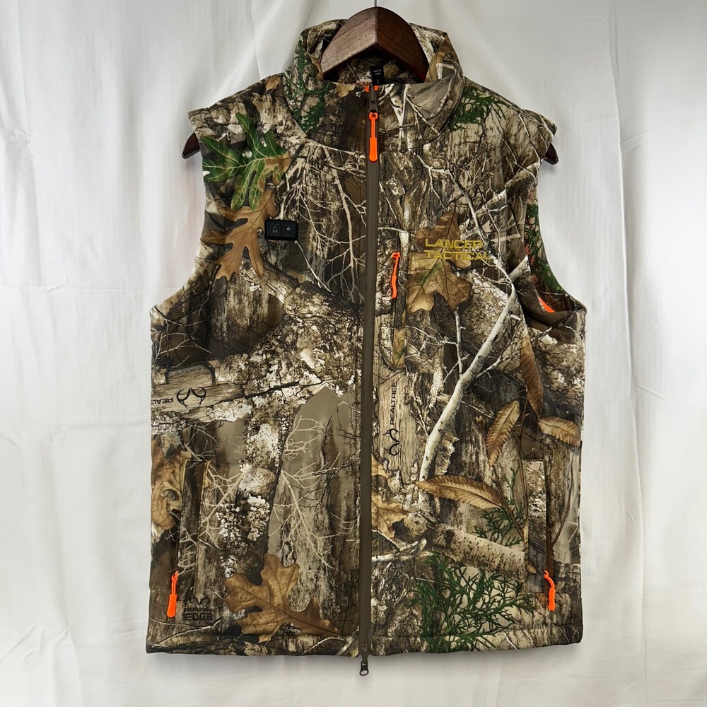 Lancer Tactical Heated Vest Mens L Brown Realtree Edge Camo GF9012 (No Battery)